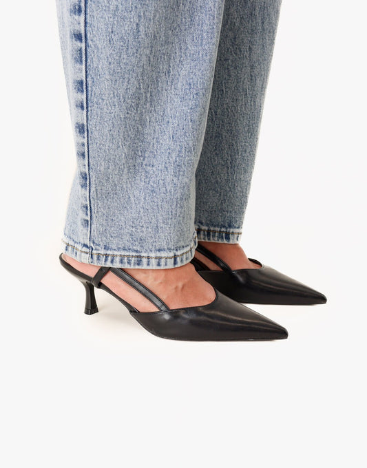 Zwarte Open Punt - Hakken - Olivia & Kate