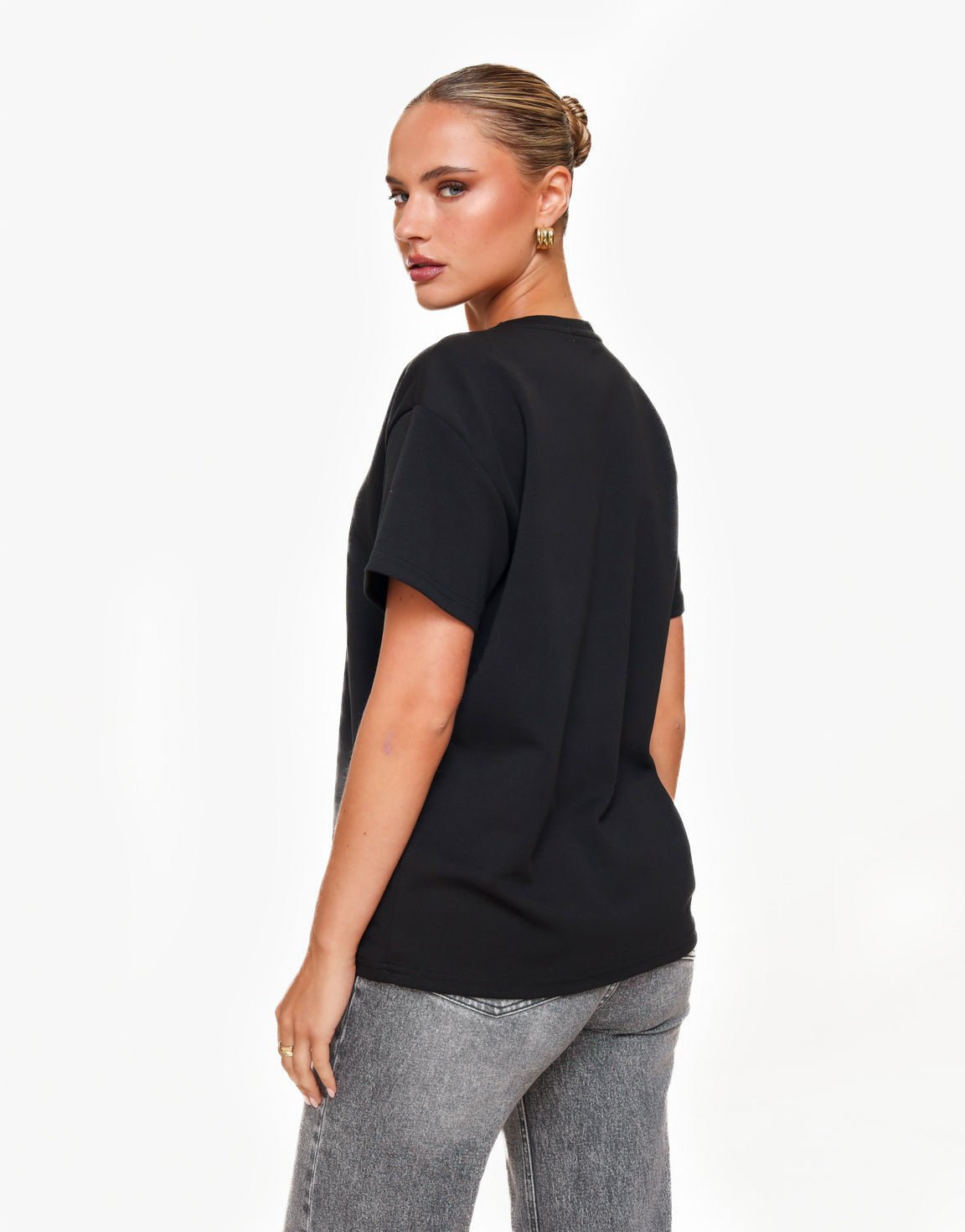 Zwarte Oversized Basic SS - T-shirt - Olivia & Kate