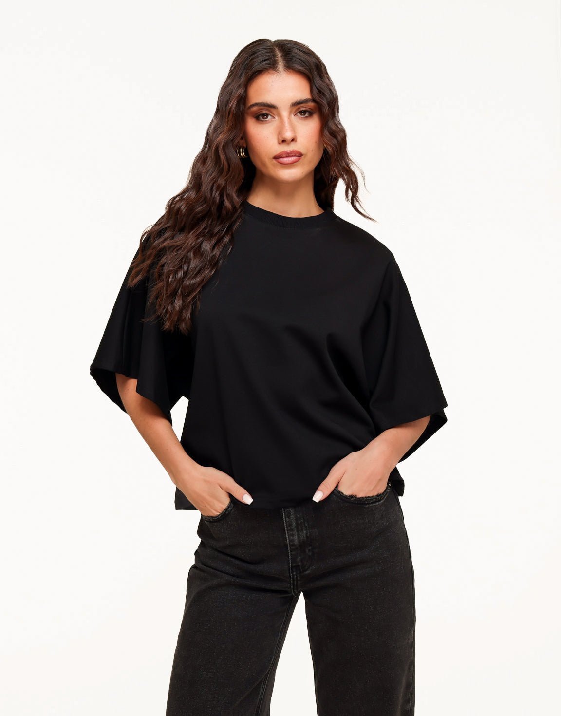 Black Oversized SS - T-Shirt - Olivia & Kate