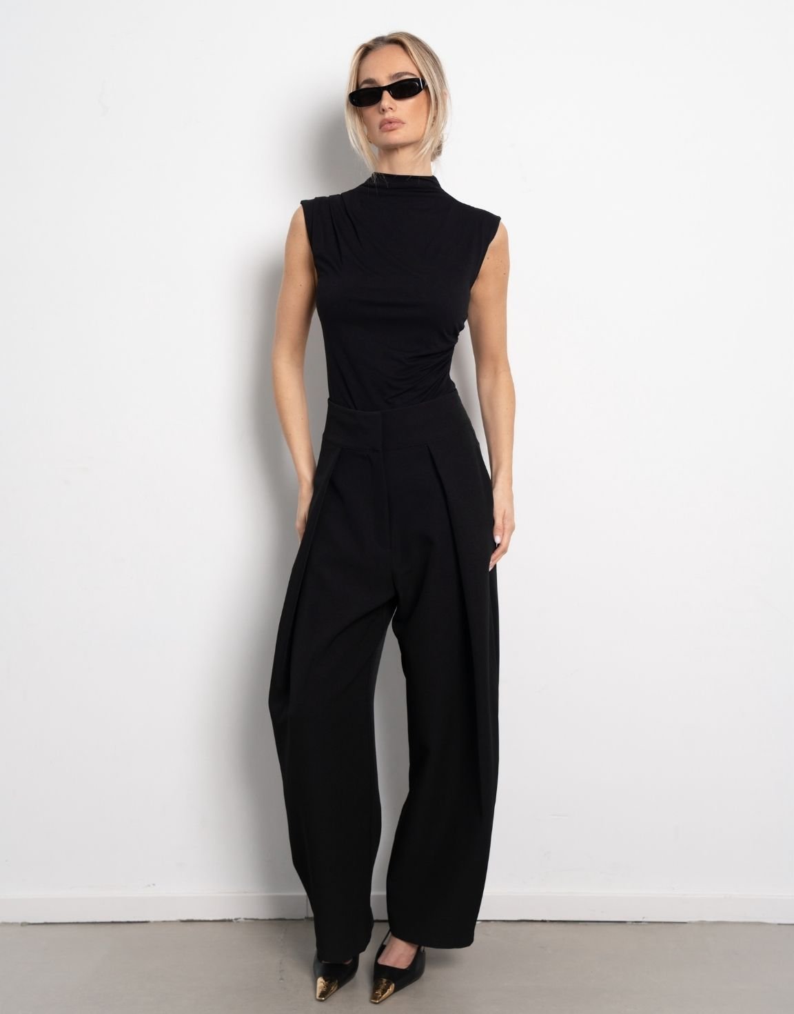 Zwarte Petite Ballon - Pantalon - Olivia & Kate