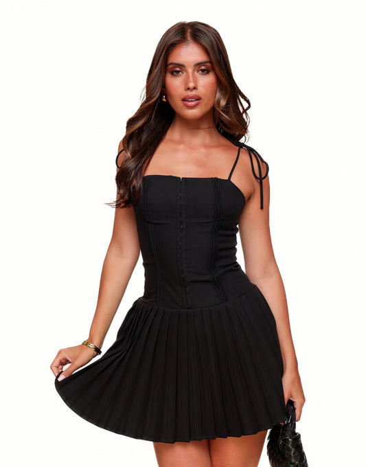 Zwarte Petite Corset - Jurk - Olivia & Kate