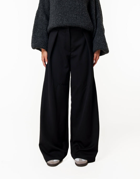 Zwarte Plooien - Pantalon - Olivia & Kate