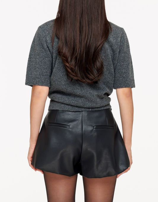 Zwarte PU Ballon - Short - Olivia & Kate