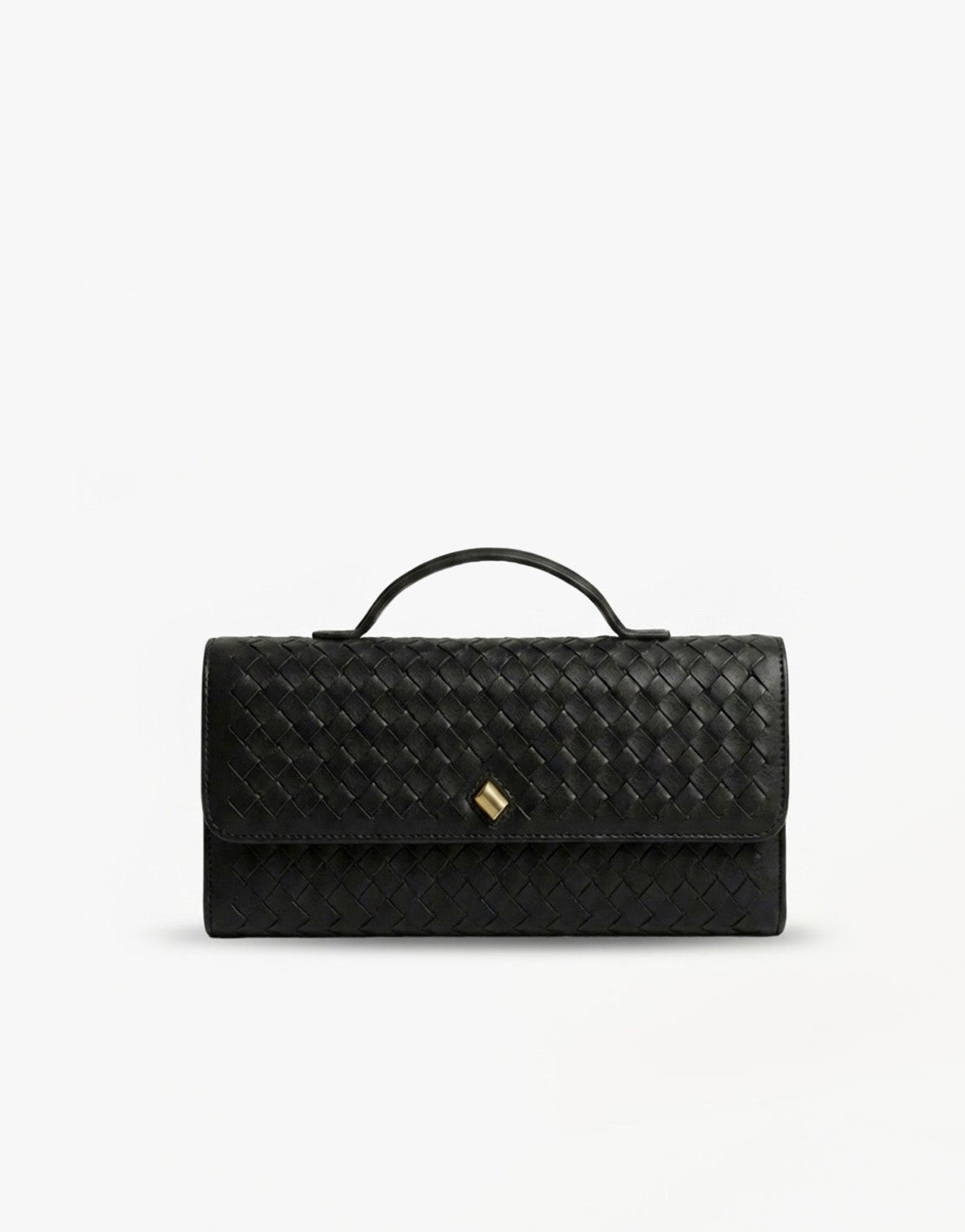 Zwarte PU Gouden Detail Clutch - Tas - Olivia & Kate