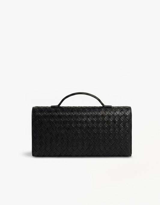 Zwarte PU Gouden Detail Clutch - Tas - Olivia & Kate