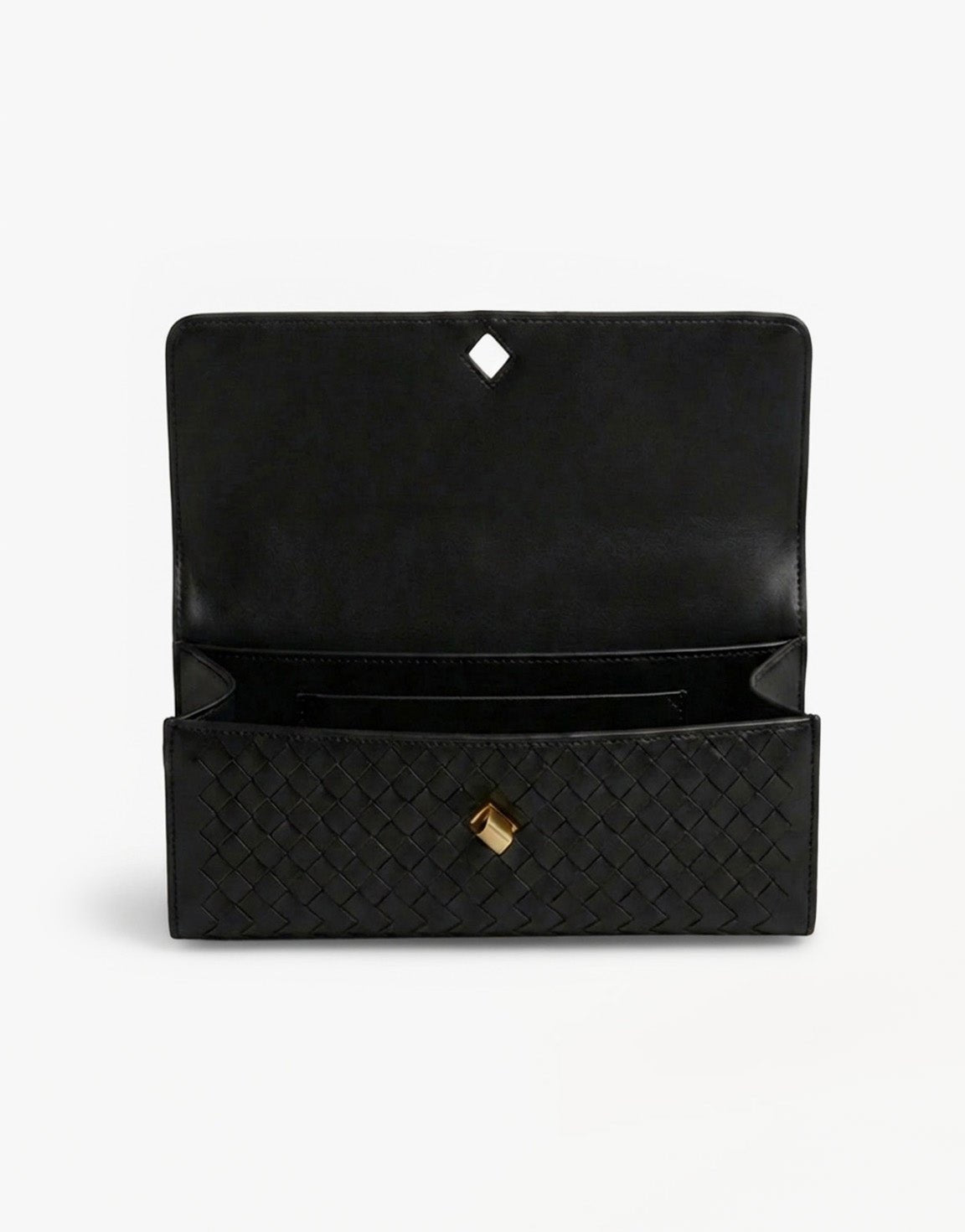 Zwarte PU Gouden Detail Clutch - Tas - Olivia & Kate
