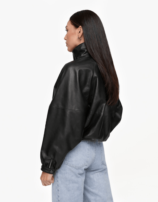 Zwarte PU Leren Oversized - Jas - Olivia & Kate