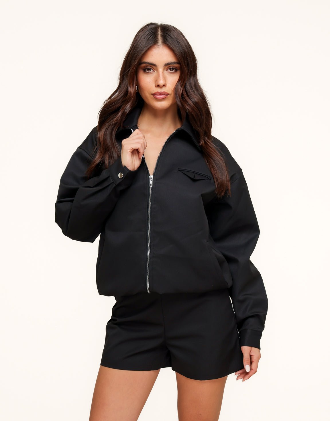 Zwarte Rechte Bomber - Set - Olivia & Kate