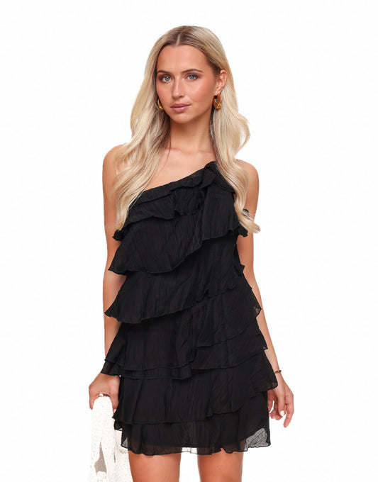 Zwarte Ruffel - Jurk - Olivia & Kate