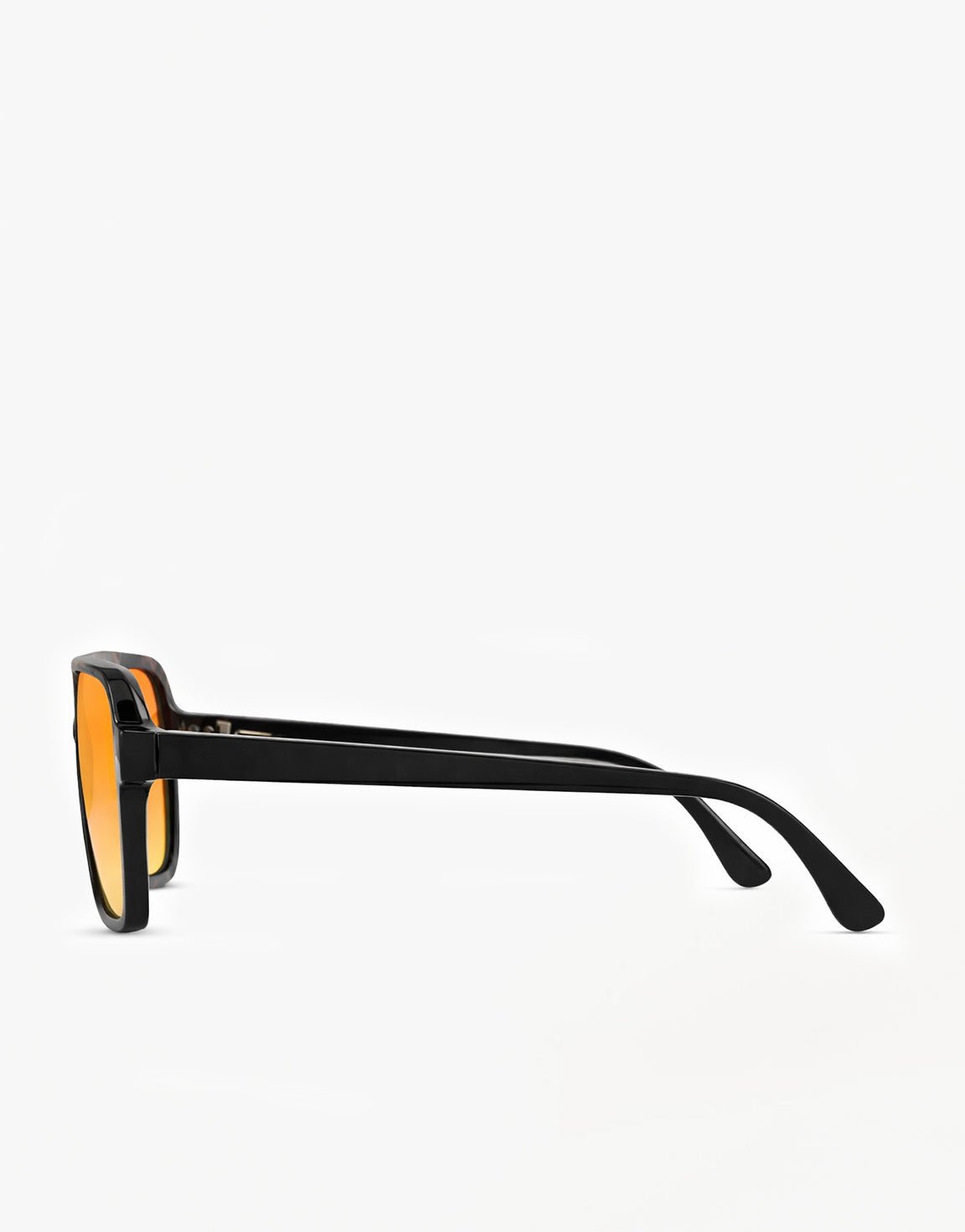 Zwarte Statement Oranje Glazen - Zonnebril - Olivia & Kate