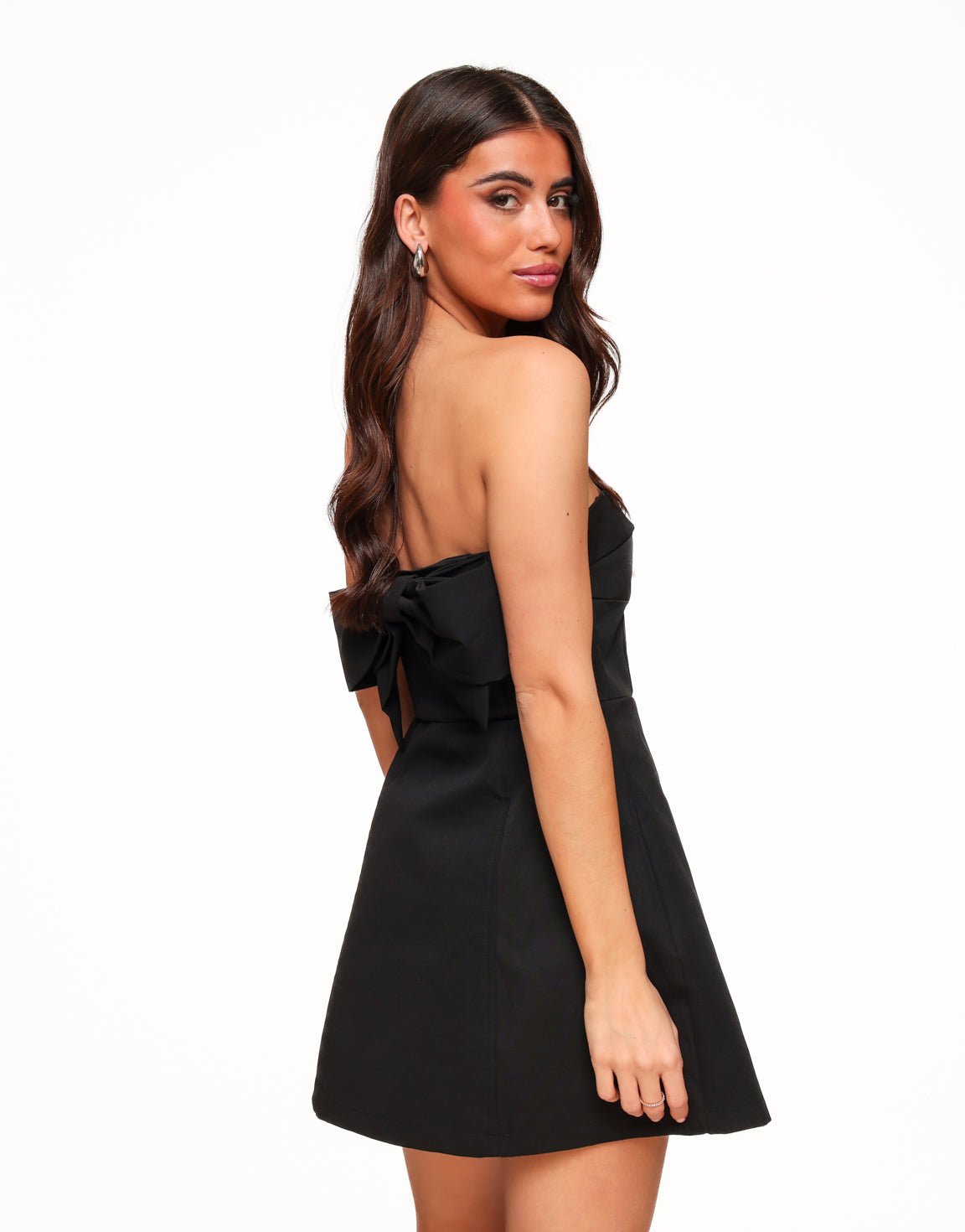 Black Bow Strapless - Dress - Olivia & Kate