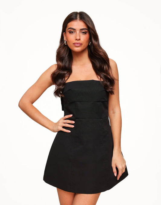 Black Bow Strapless - Dress - Olivia & Kate