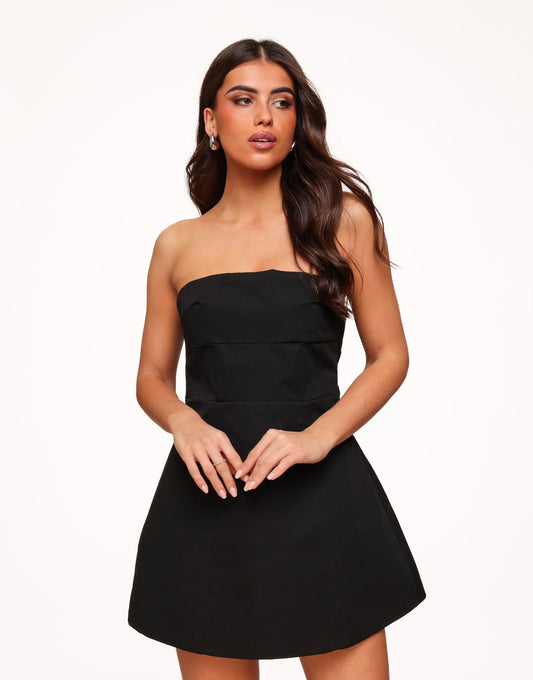 Black Bow Strapless - Dress - Olivia & Kate