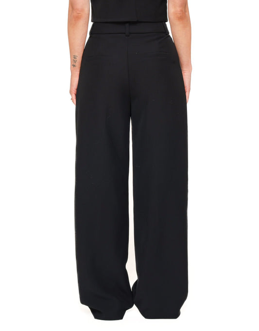 Zwarte STUDIO Wijde - Pantalon - Olivia & Kate