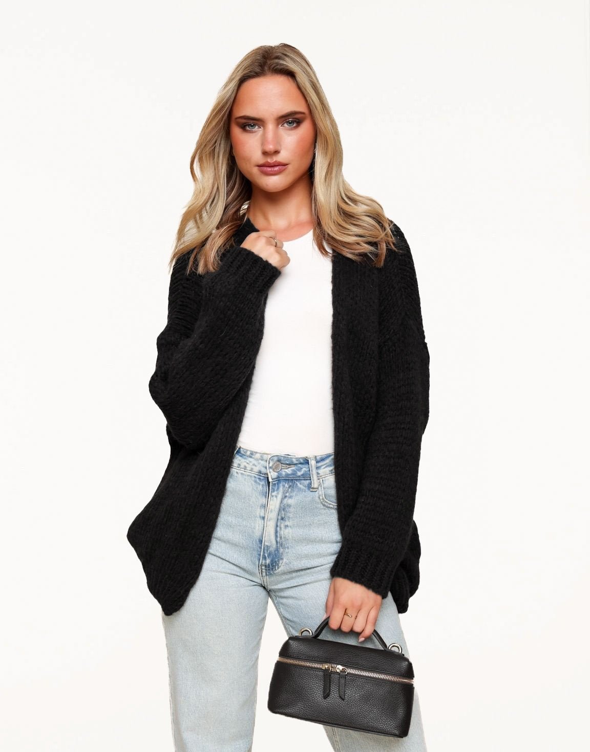 Black Wool - Cardigan - Olivia & Kate