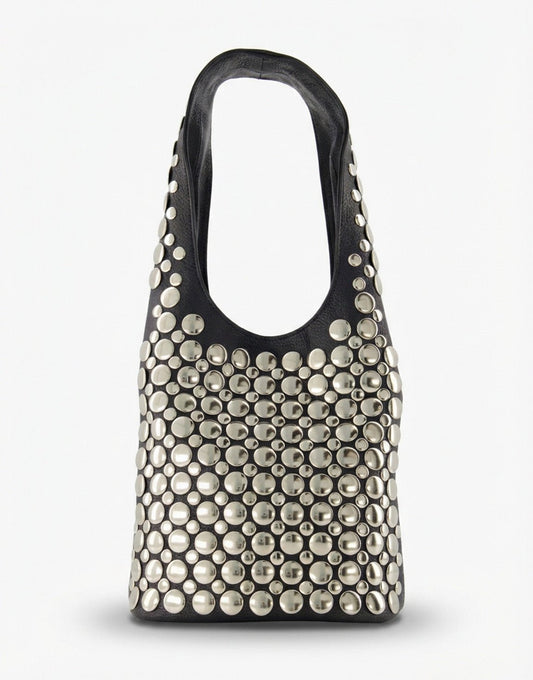 Zwarte Zilveren Studs - Tas - Olivia & Kate