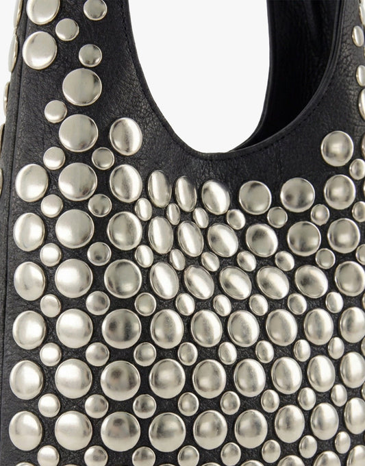 Zwarte Zilveren Studs - Tas - Olivia & Kate